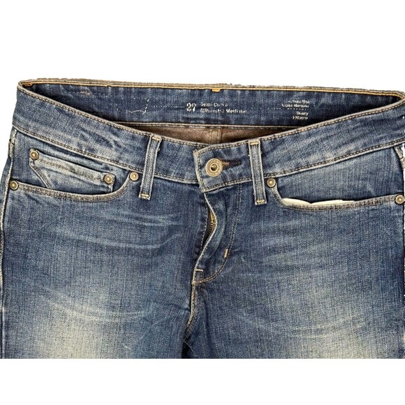 Levi's‎ Demi Curve Skinny Jeans 27 Mid Rise Medium Wash Fade Stretch Blue Denim - Picture 3 of 5